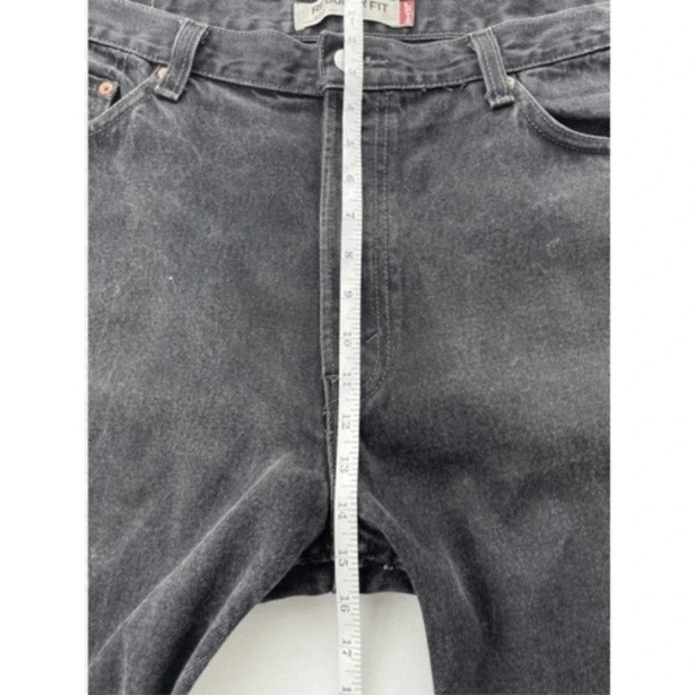 Levi's 505 Men's Jeans Black Denim‎ W40 L32 Regular Fit Straight Leg Cotton